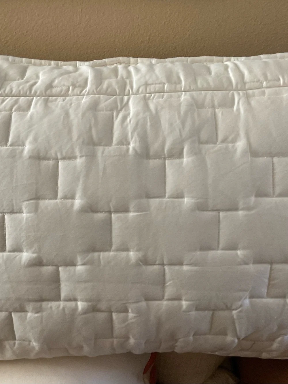 Crate & Barrel Palazzo Ivory Quilted King Set Of 2 Shams Only 20x26”